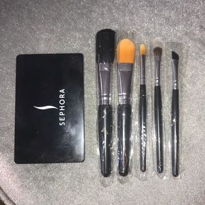 NWOT Sephora Mirror and Set of Brushes